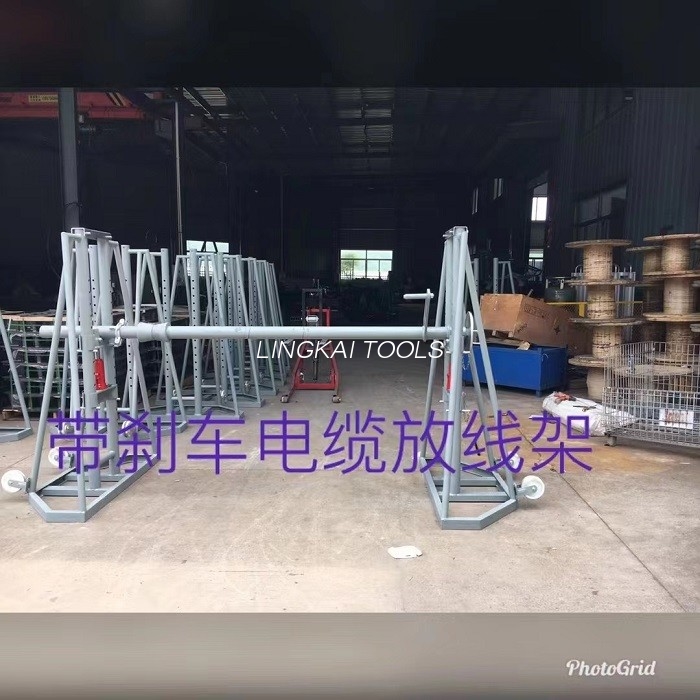 重荷重用油圧式ワイヤーリールスタンド ジャッキサポートケーブルドラム