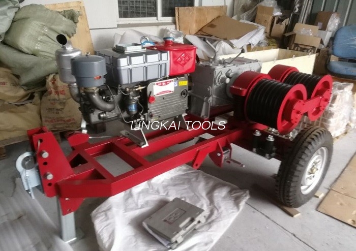 トレーラー マッチ ホンダ/ヤマハ ガソリン エンジンが付いている二重キャプスタン ドラム ウインチ 5 トン